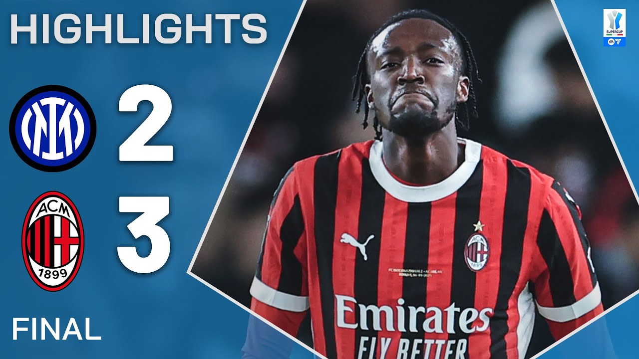 INTER-MILAN 2-3 | HIGHLIGHTS | Abraham Scores Last-Minute Winner! | EA SPORTS FC Supercup 2025