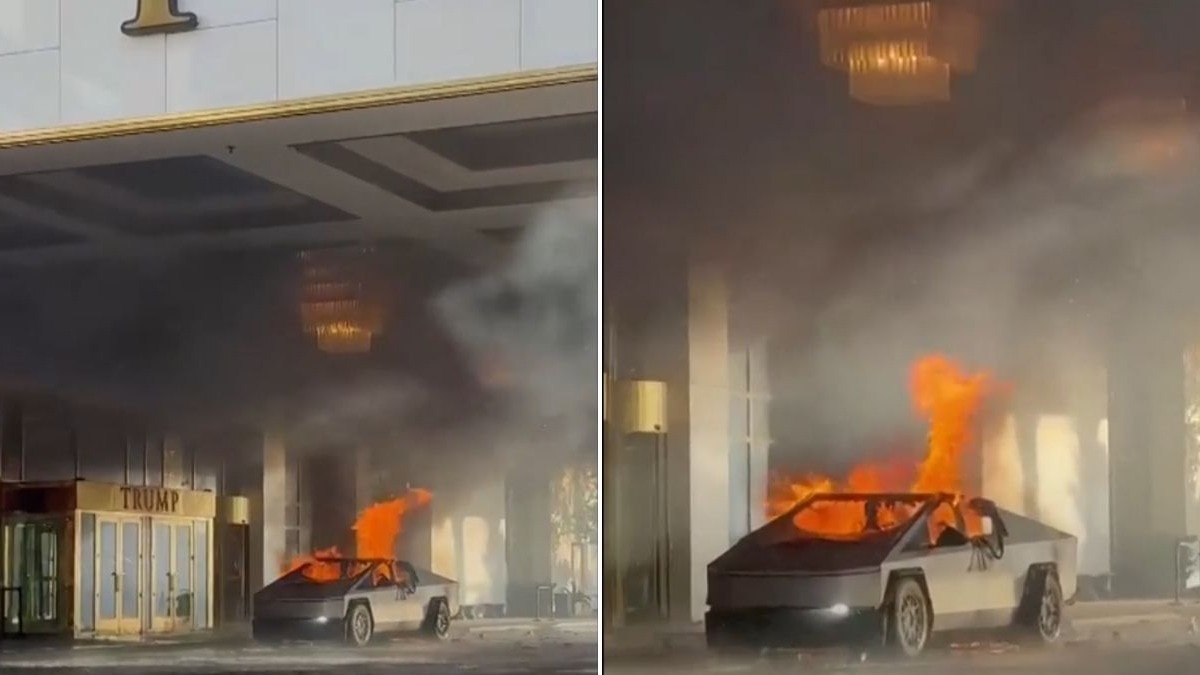 1 killed after Tesla truck catches fire, explodes outside Donald Trump’s Las Vegas hotel