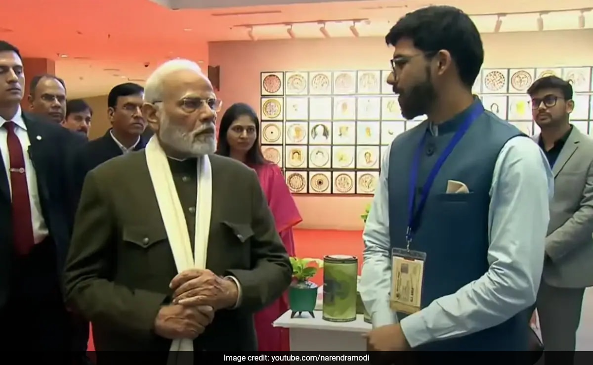 PM Modi Visits Exhibition At 'Viksit Bharat Young Leaders Dialogue' In Delhi