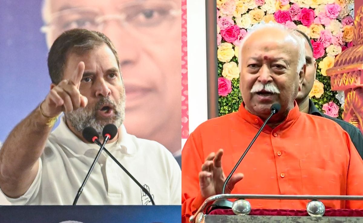 "The Audacity…": Rahul Gandhi On RSS Chief's "True Independence" Remark