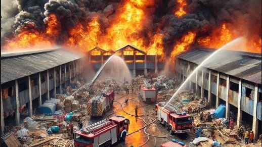 8 killed in massive fire at vegetable market in China