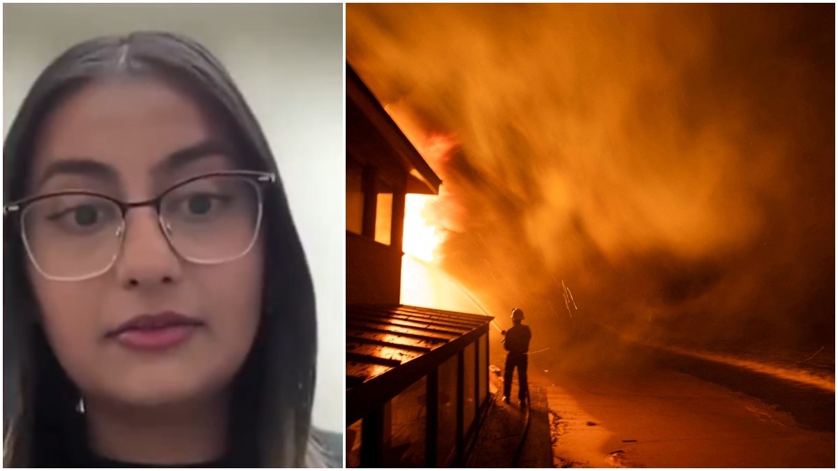 Los Angeles resident describes raging California wildfire: Everything was orange, it was scary